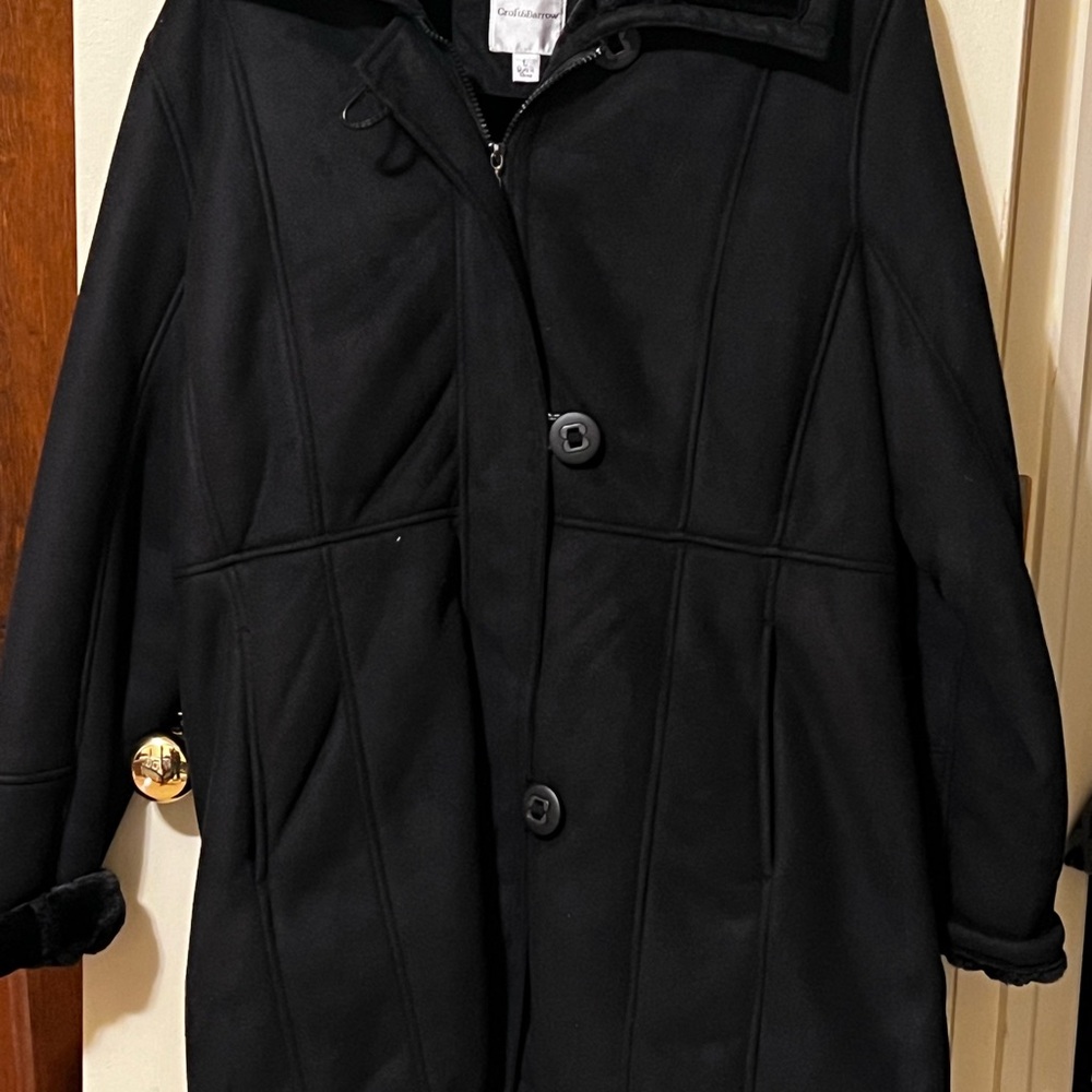 Croft & Barrow Women's Black Pea Coat